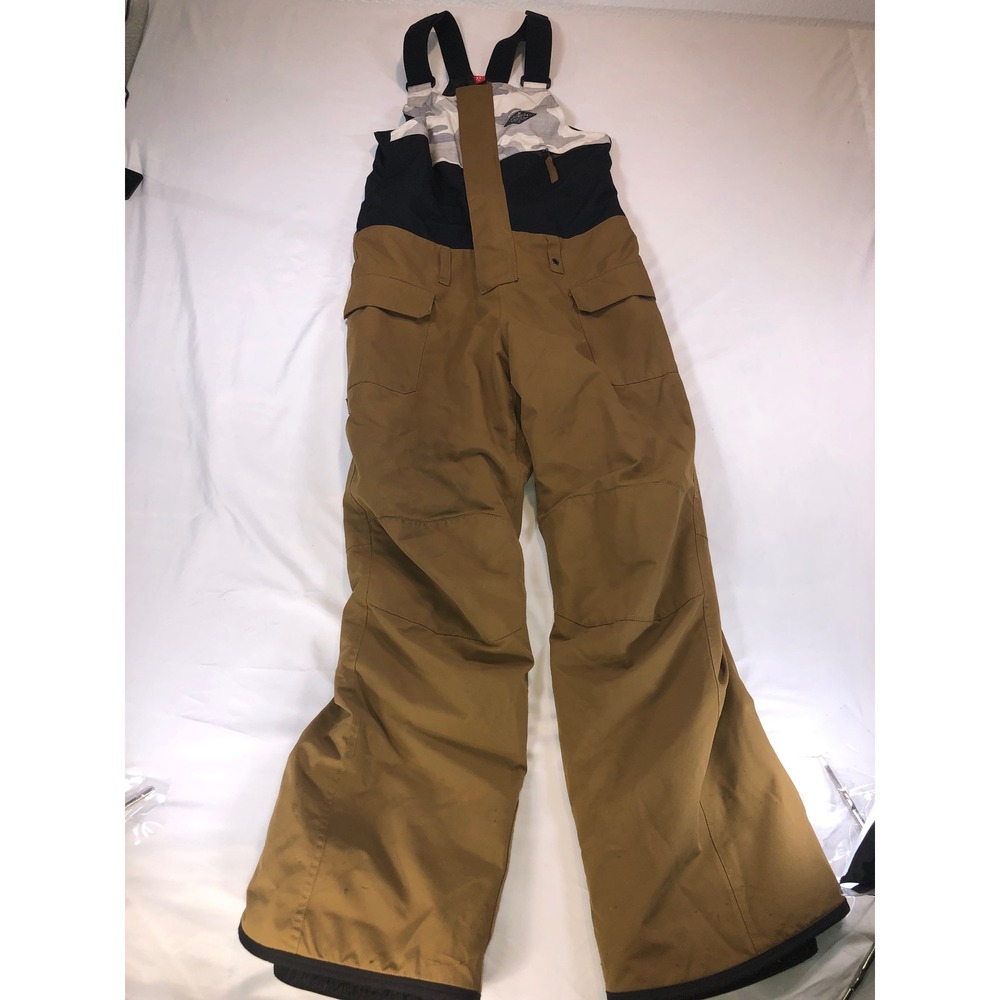 686 Youth XL Snow Bibs 10k Waterproof Insulated Camo Brown Overalls Evolution